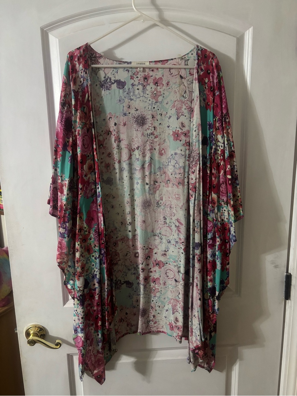 Umgee Floral Kimono in Teal, Magenta and Purple